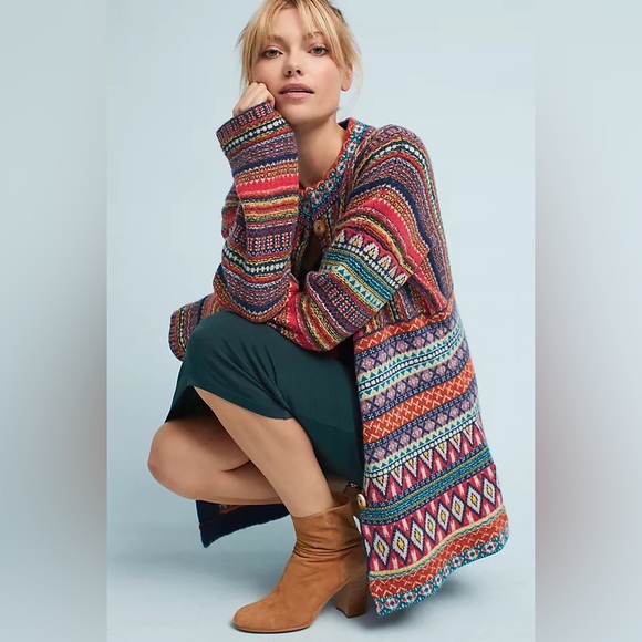 Anthropologie Sweaters - Anthropologie Moth Livia Intarsia Cardigan